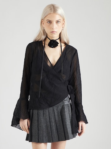 Monki Blouse in Black: front