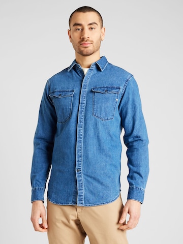 REPLAY Regular fit Button Up Shirt 'Shirt' in Blue: front