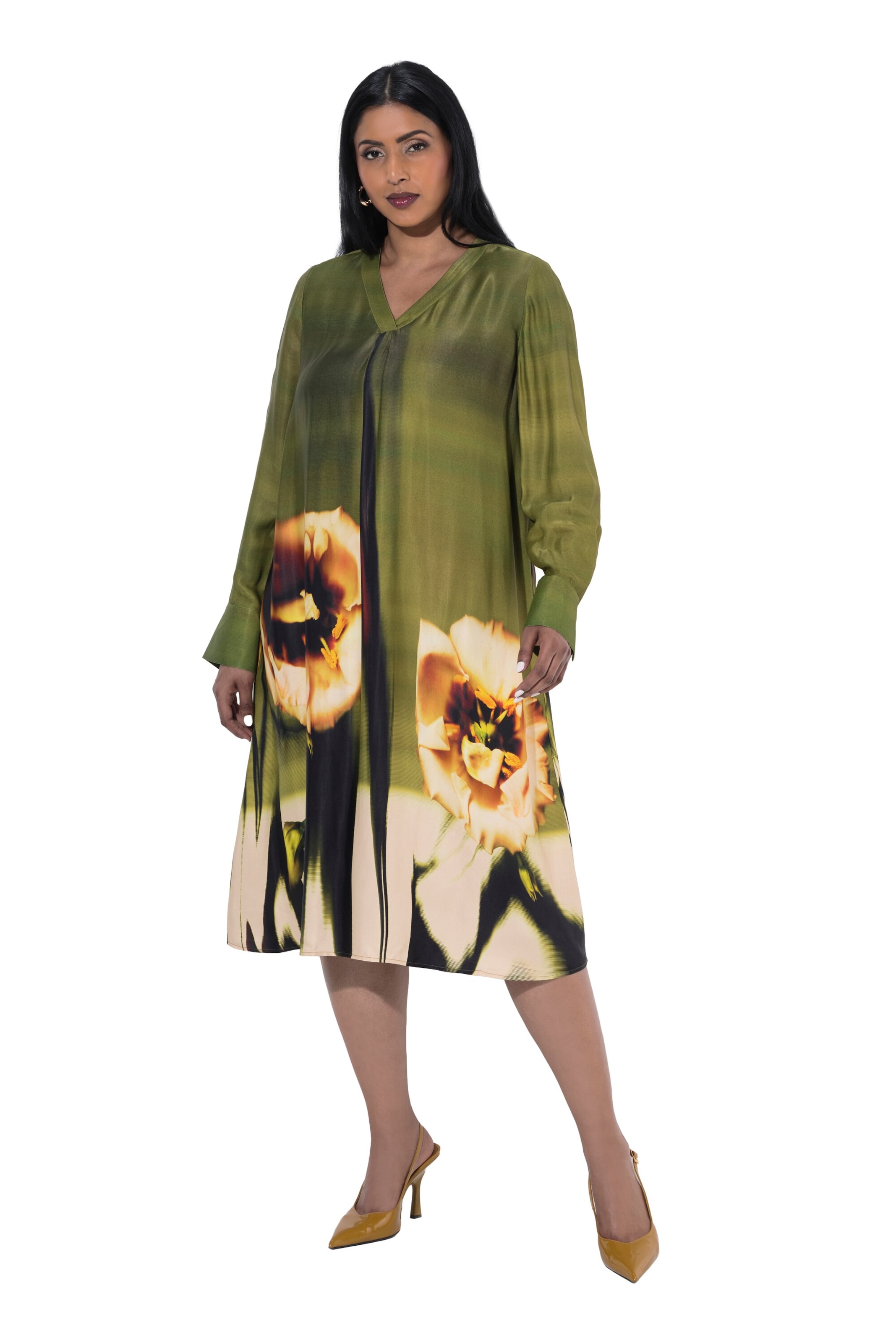 Ulla Popken Kleid in Grün: Vorderseite