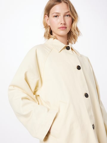 Monki Between-seasons coat in Yellow