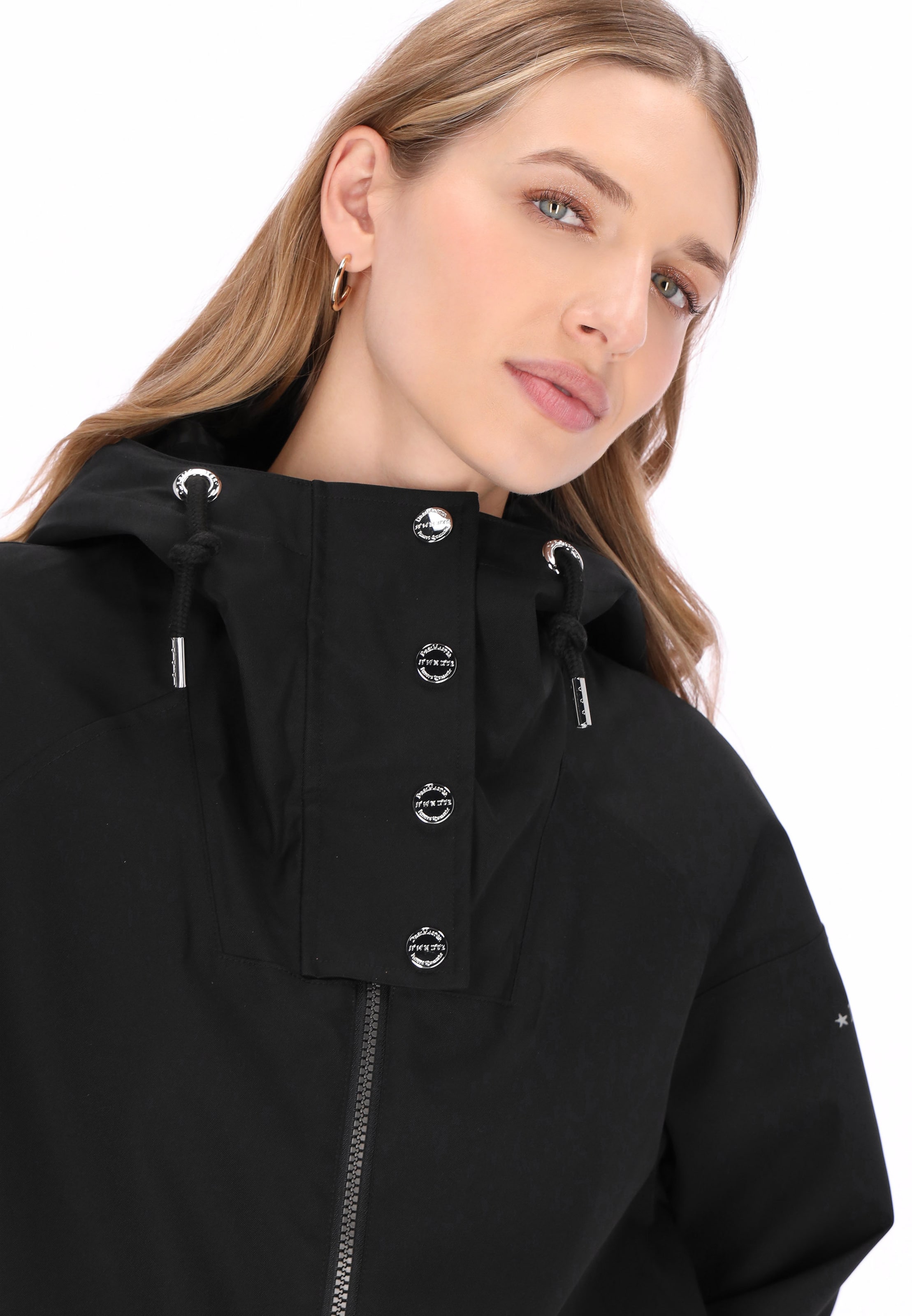 DreiMaster Klassik - Sobretudo meia-estação 'Classic' em preto