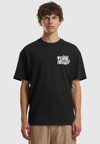 Mister Tee T-Shirt 'Yummy Noodles' in Schwarz: Vorderseite