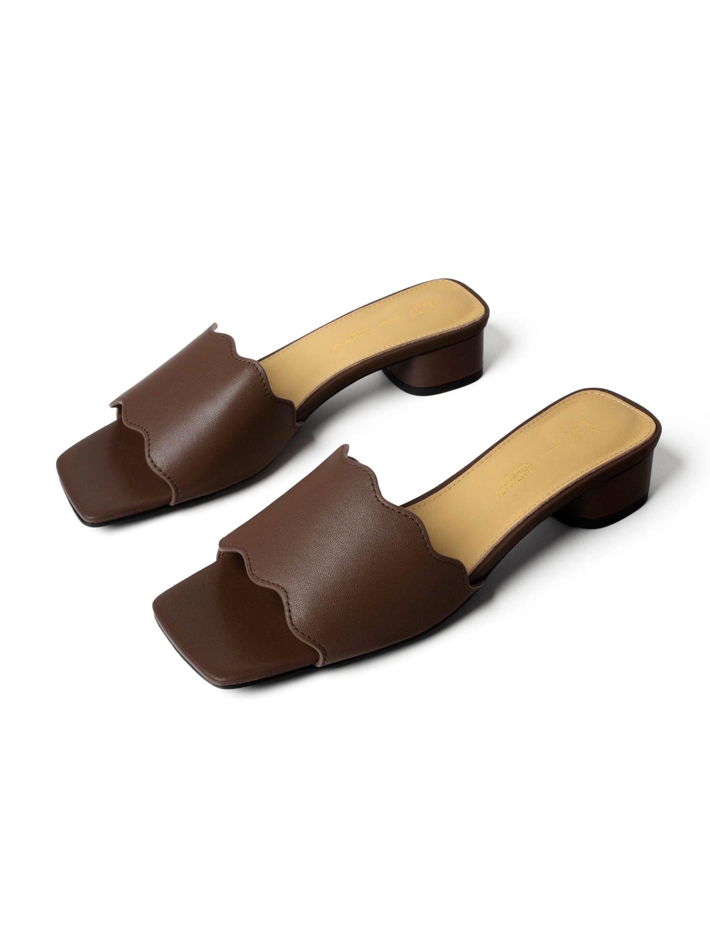 Mule 'ALWAYS IN BLOOM' L37 HANDMADE SHOES en marron