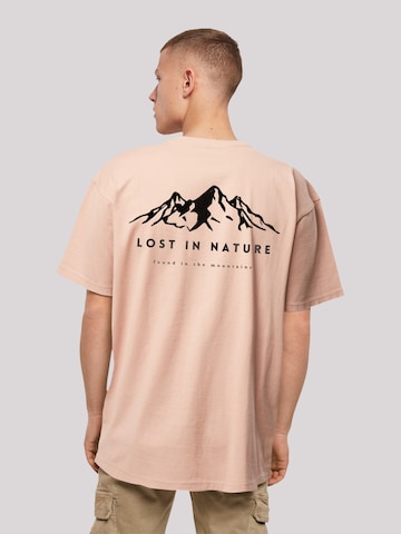 T-Shirt 'Lost in nature' F4NT4STIC en beige : devant