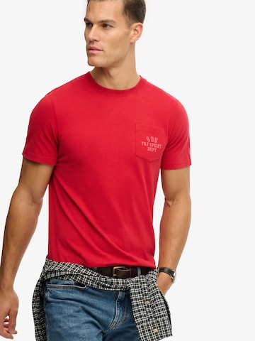 Maglietta 'VINTAGE PREP' di Superdry & Co in rosso