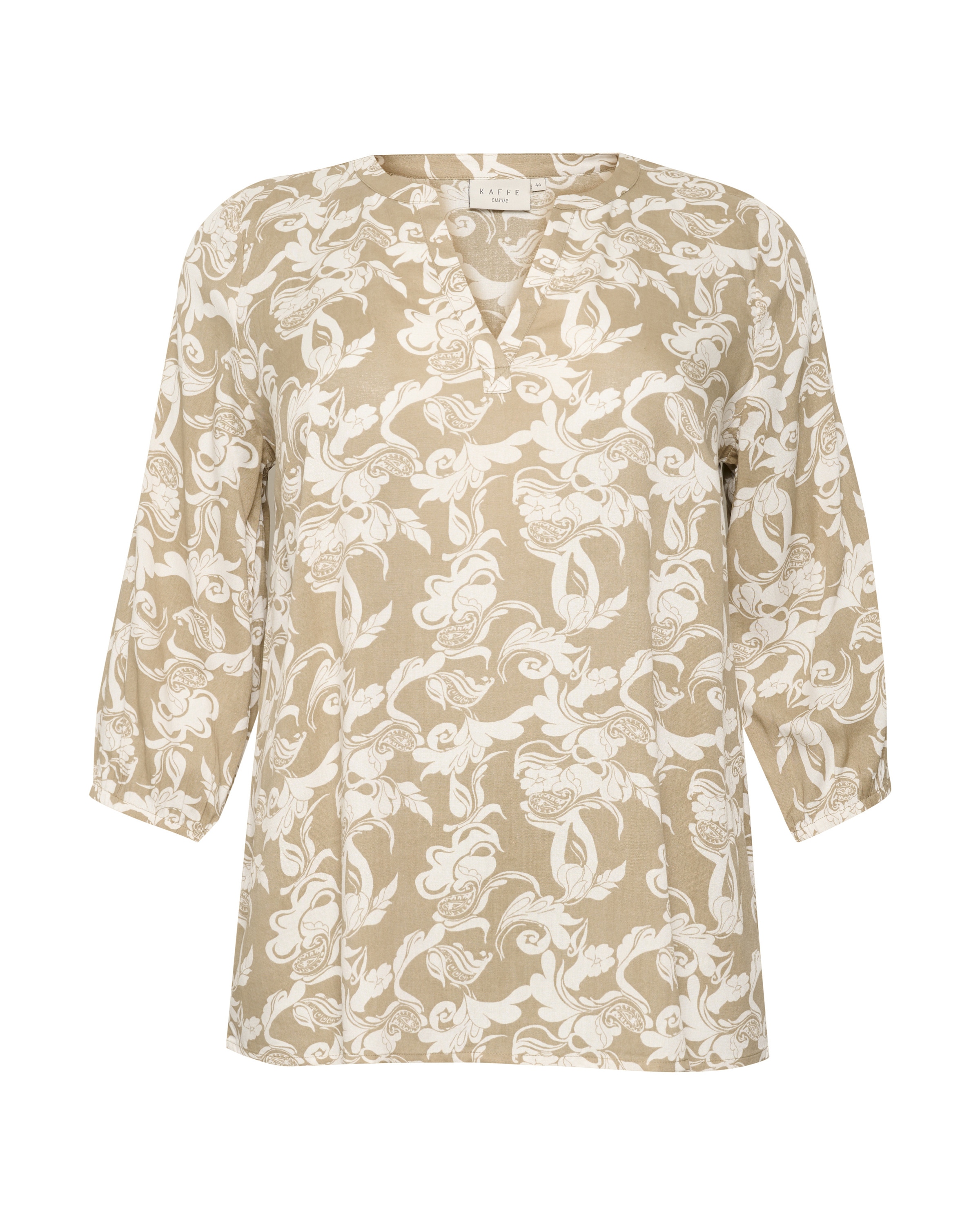 KAFFE CURVE Bluse 'Claira' in Braun: Vorderseite