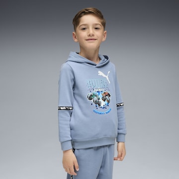 PUMA Sweatshirt 'Puma x Hot Wheels™ Monster Trucks' in Blue: front