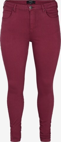 Zizzi Jeans 'Amy' in Rood: voorkant