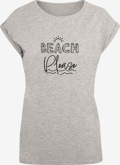 Merchcode T-shirt 'Beach Please' en gris chiné / noir, Vue avec produit