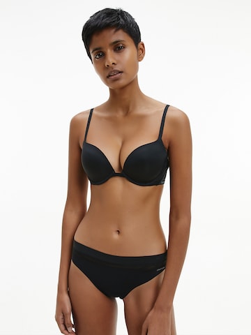 Calvin Klein Underwear Regular Bra 'Plunge' in Black: front