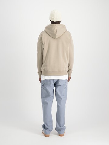 ALPHA INDUSTRIES Sweatshirt ' Basic Hoody Carbon' in Beige