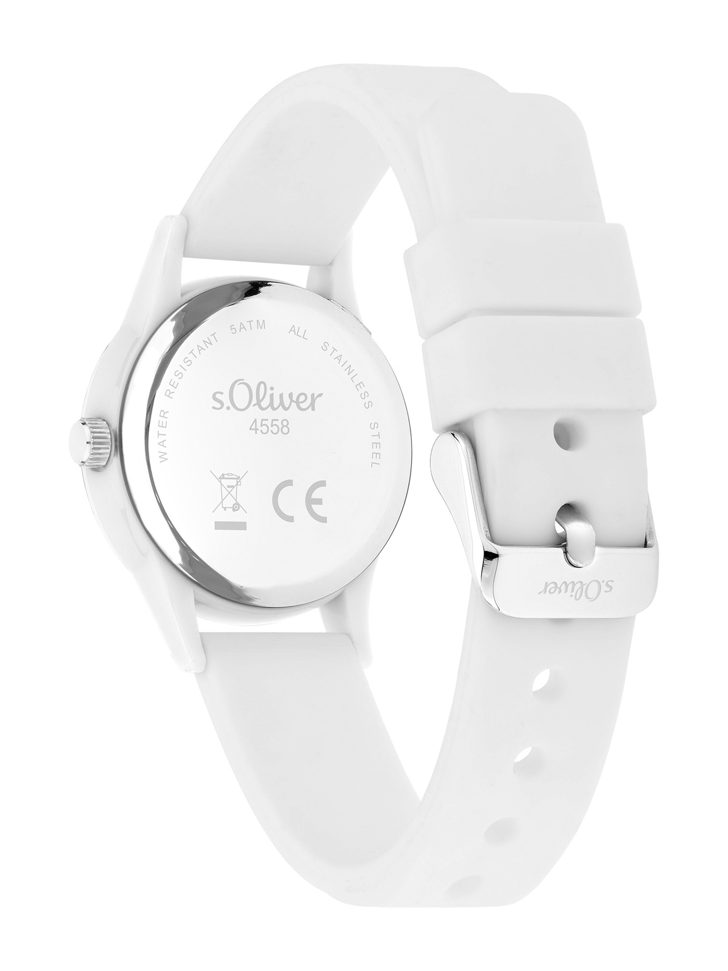 s.Oliver Analoguhr in Weiß