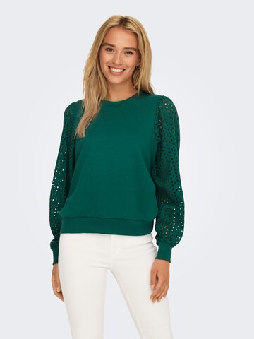 ONLY Sweatshirt 'DONNA' in Groen: voorkant