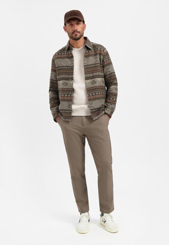 No Excess Comfort fit Button Up Shirt in Brown