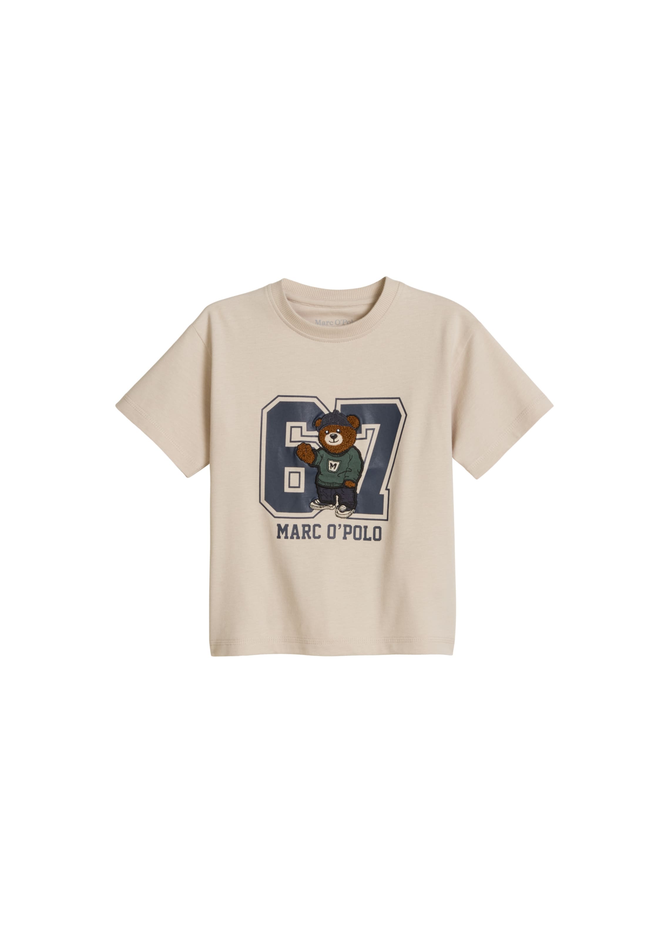 T-Shirt Marc O'Polo en beige : devant