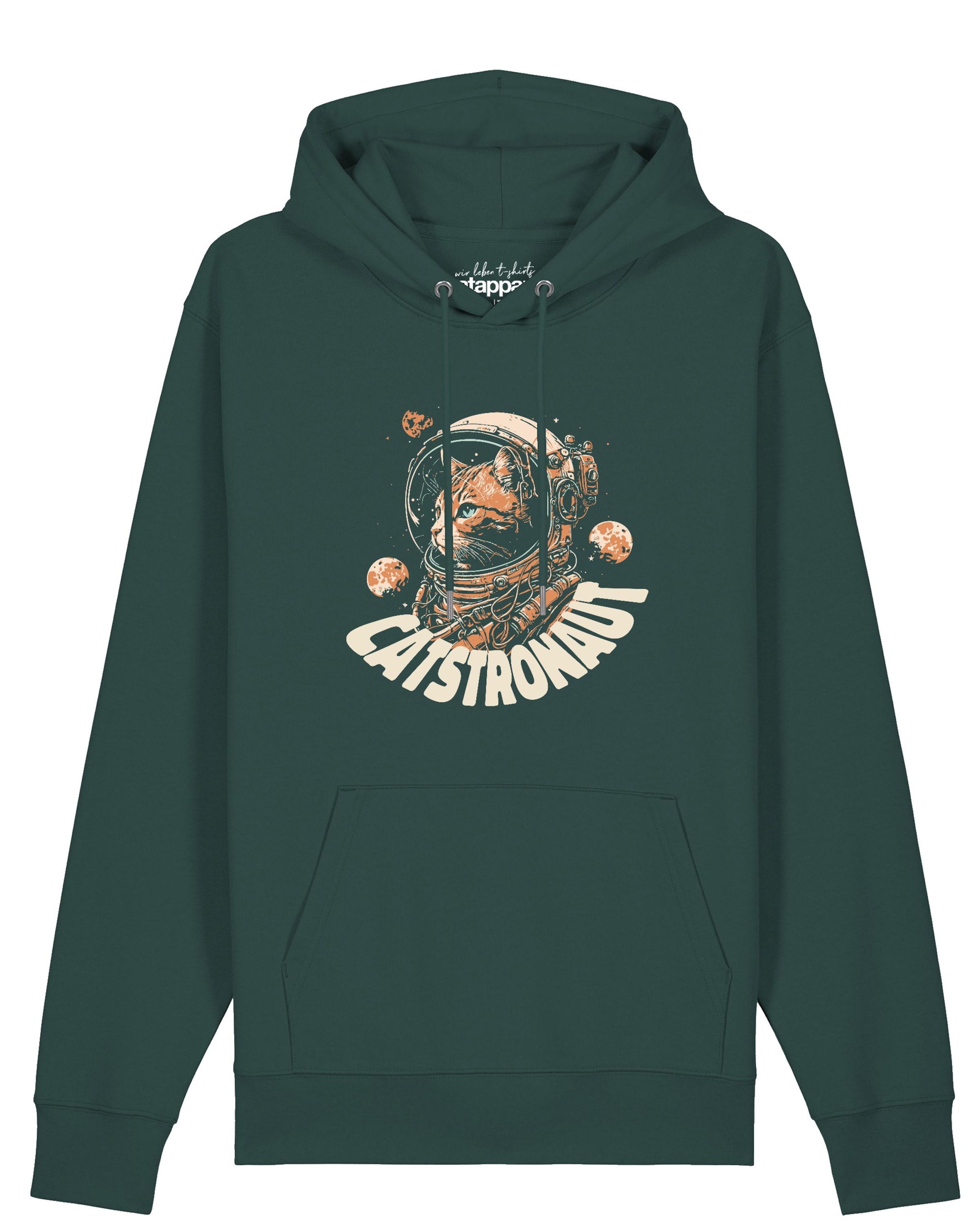 Sweat-shirt 'Catstronaut ' Watapparel en vert : devant