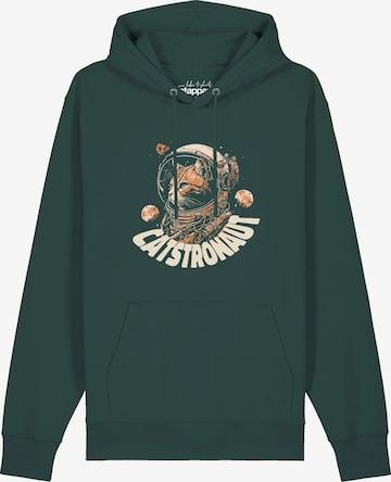 Sweat-shirt 'Catstronaut ' Watapparel en vert : devant