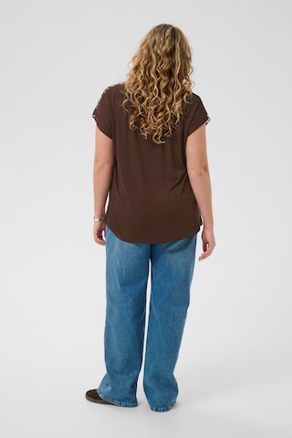 KAFFE CURVE Bluse in Braun
