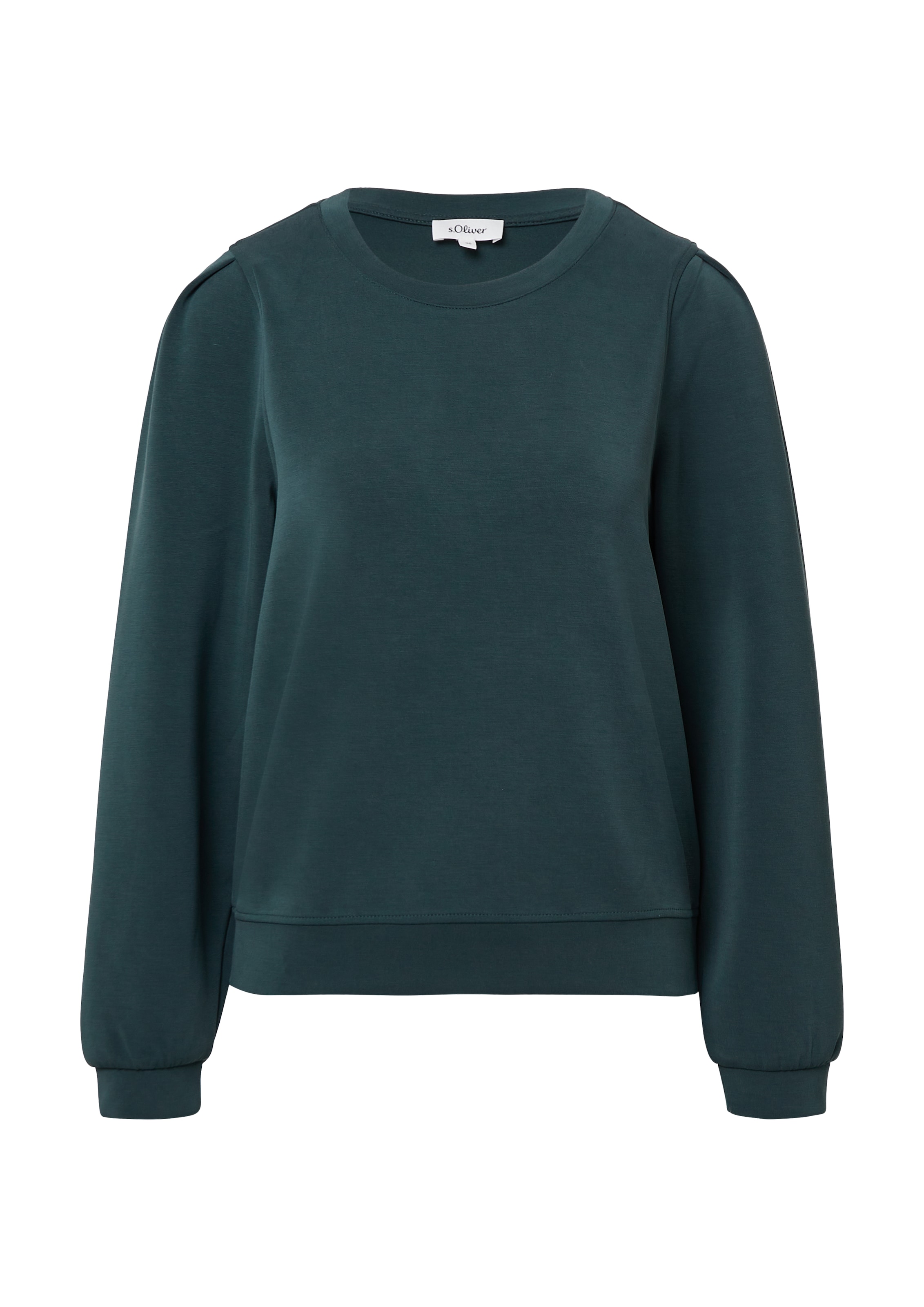 s.Oliver Sweatshirt in Groen: voorkant