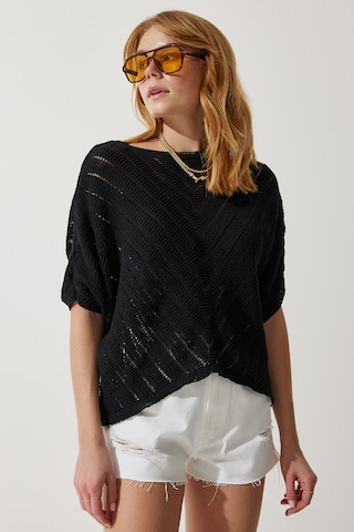 Pull-over Happiness İstanbul en noir : devant