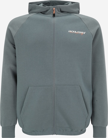 Jack & Jones Plus - Casaco em moletão 'JJTHATCHER' em azul: frente