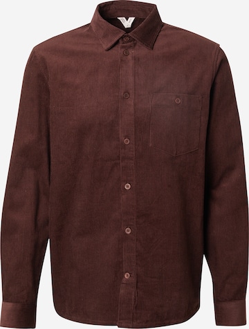 MELARegular Fit Košulja 'NIMIT' - smeđa boja: prednji dio