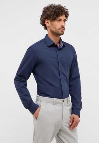 ETERNA Slim fit Zakelijk overhemd 'Performance' in Blauw: voorkant