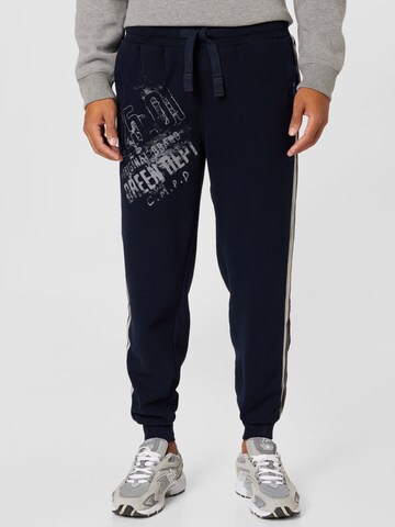 CAMP DAVID Tapered Pants in Blue: front