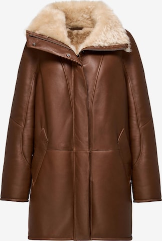 V S P Wintermantel 'Prescillia' in Bruin: voorkant