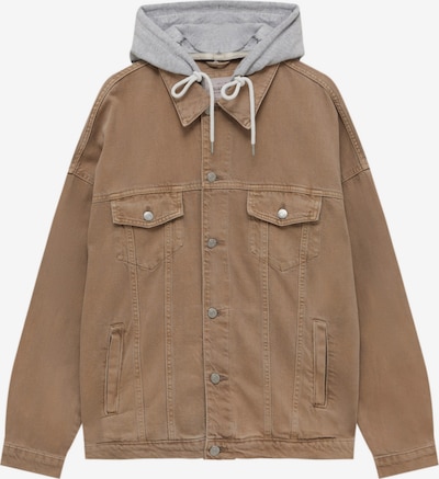Pull&Bear Prehodna jakna | temno bež / siva barva, Prikaz izdelka