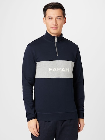 FARAH Sweatshirt 'ORFORD' in Blauw: voorkant