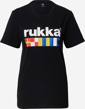 Rukka Функциональная футболка 'Valkoja' в Черный: спереди