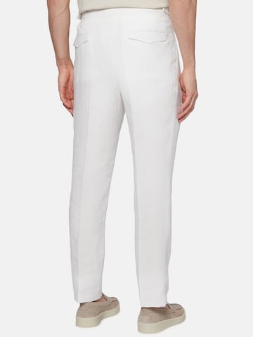 Regular Pantalon à plis Boggi Milano en blanc