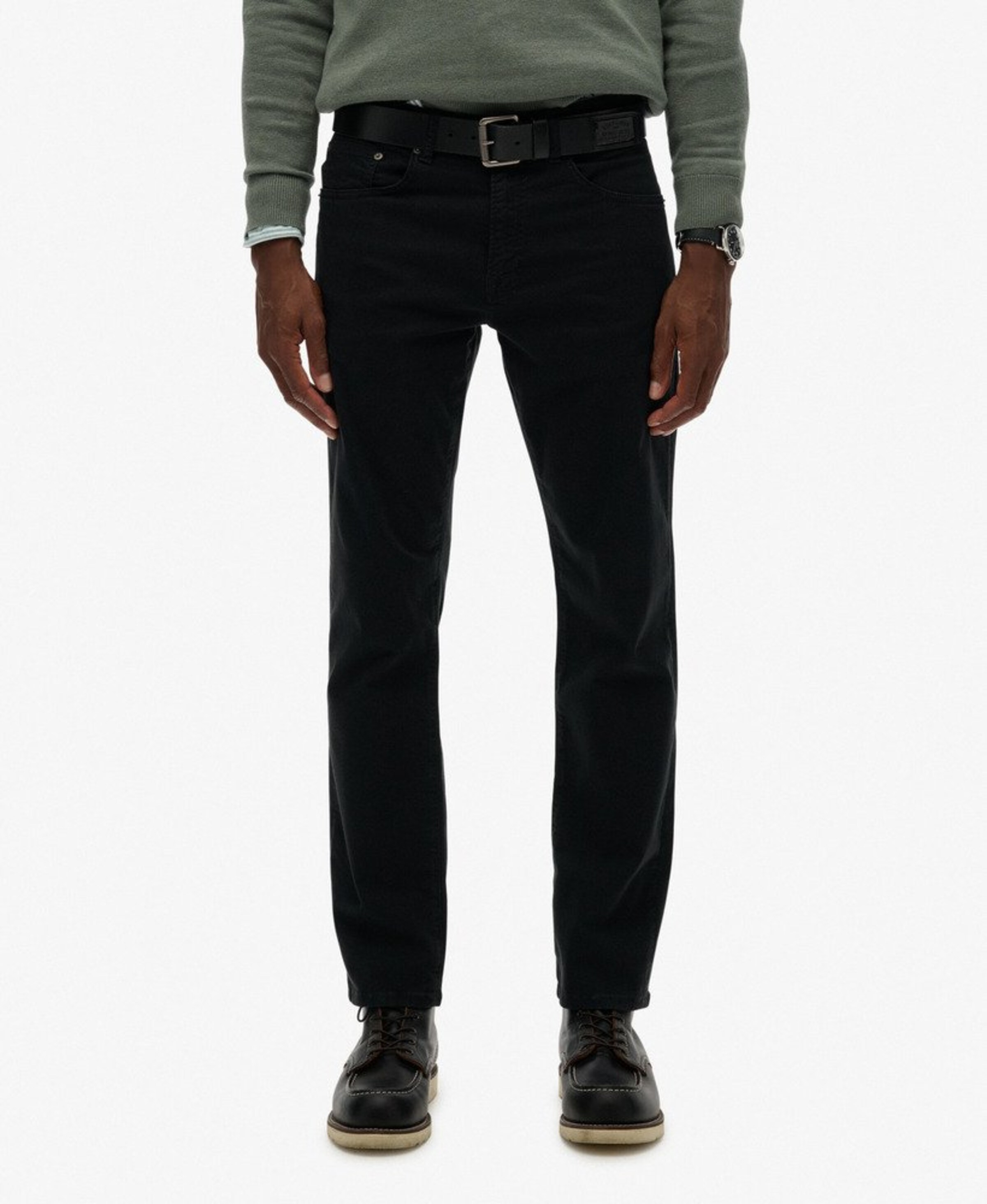 Superdry & Co Slimfit Broek in Zwart: voorkant