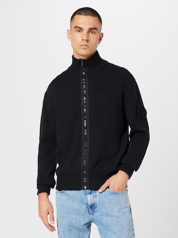 La Martina Strickjacke in Schwarz: Vorderseite