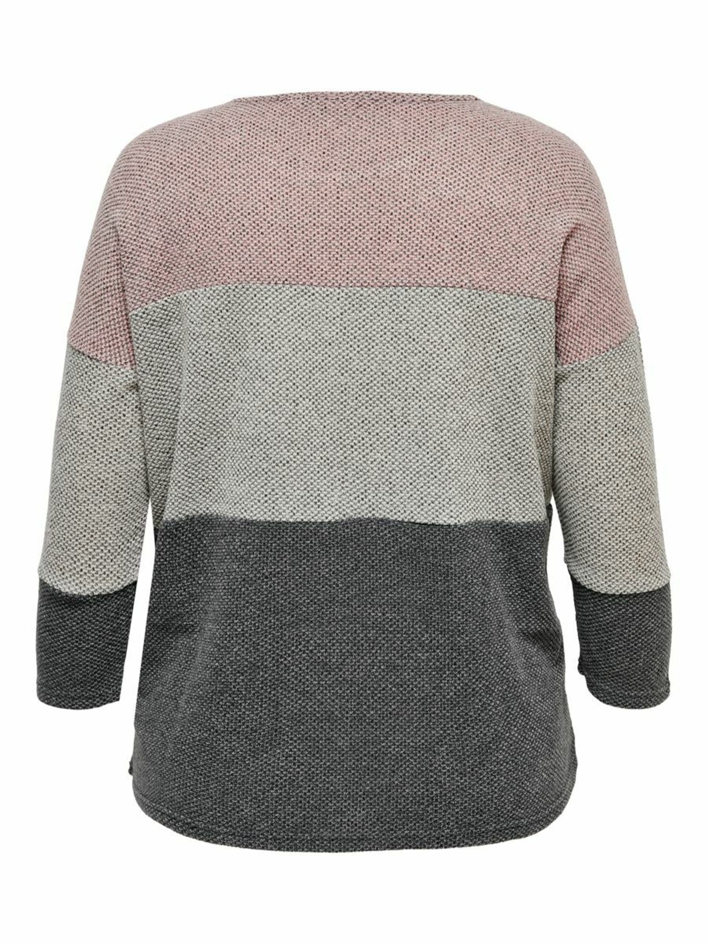 ONLY Carmakoma Pullover in Grau, Pink 