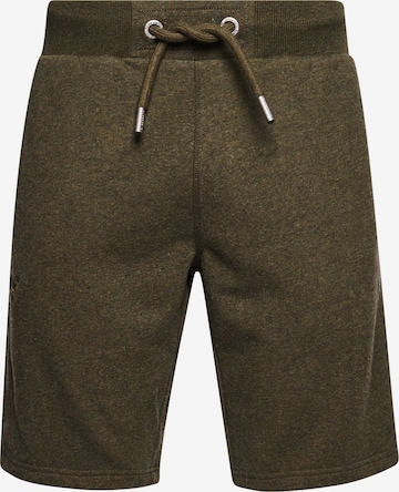 Superdry Regular Broek in Groen: voorkant