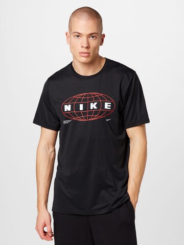 NIKE - Camisa funcionais em preto: frente