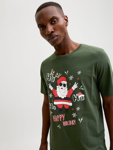 JACK & JONES Shirt 'X-Mas' in Green