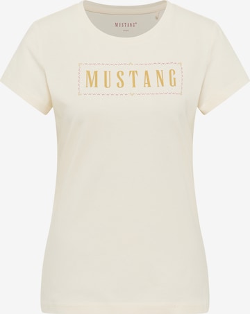 MUSTANG T-Shirt 'Style Loa' in Beige: Vorderseite