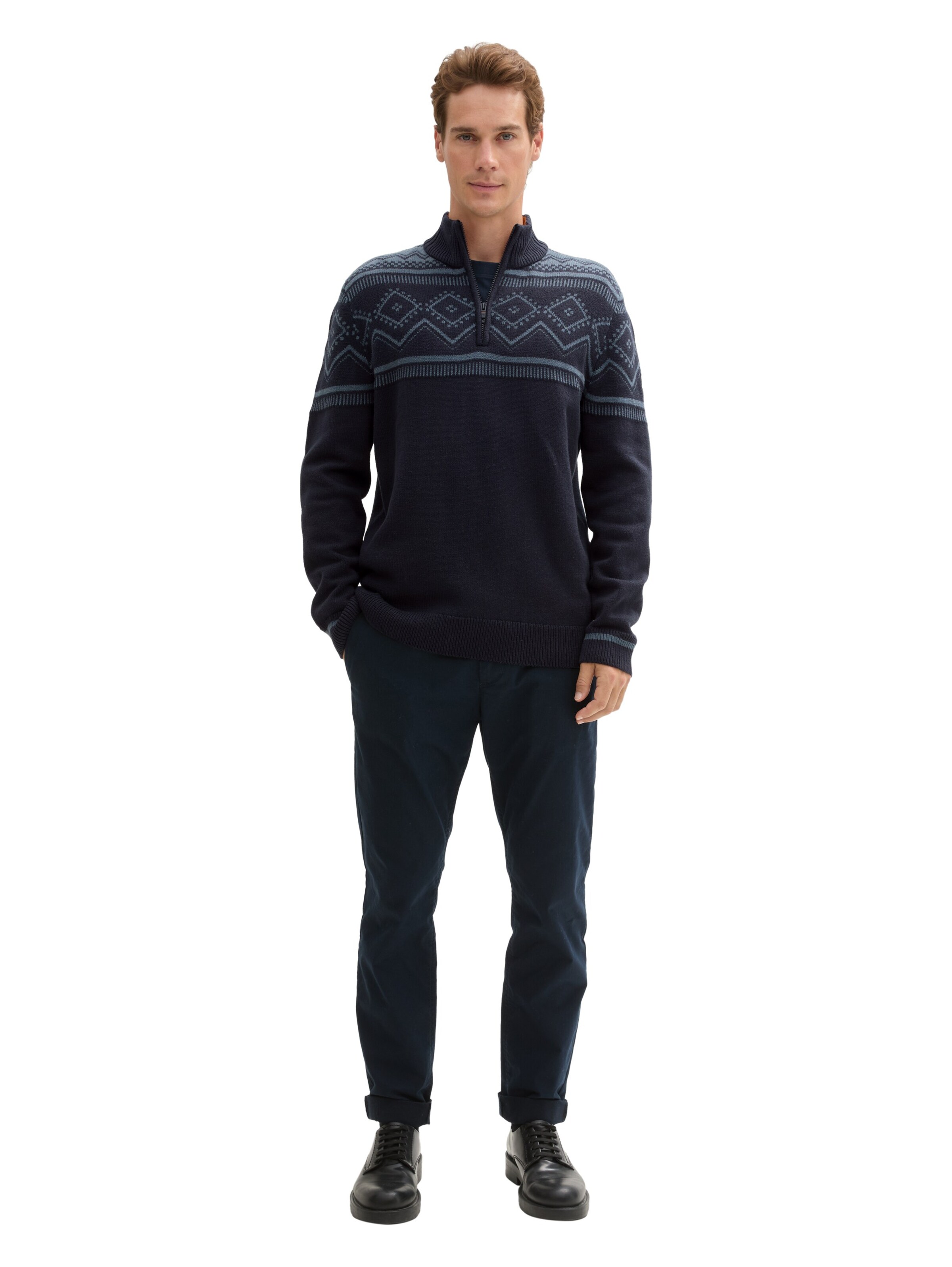 TOM TAILOR Πουλόβερ 'Fair Isle' σε μπλε