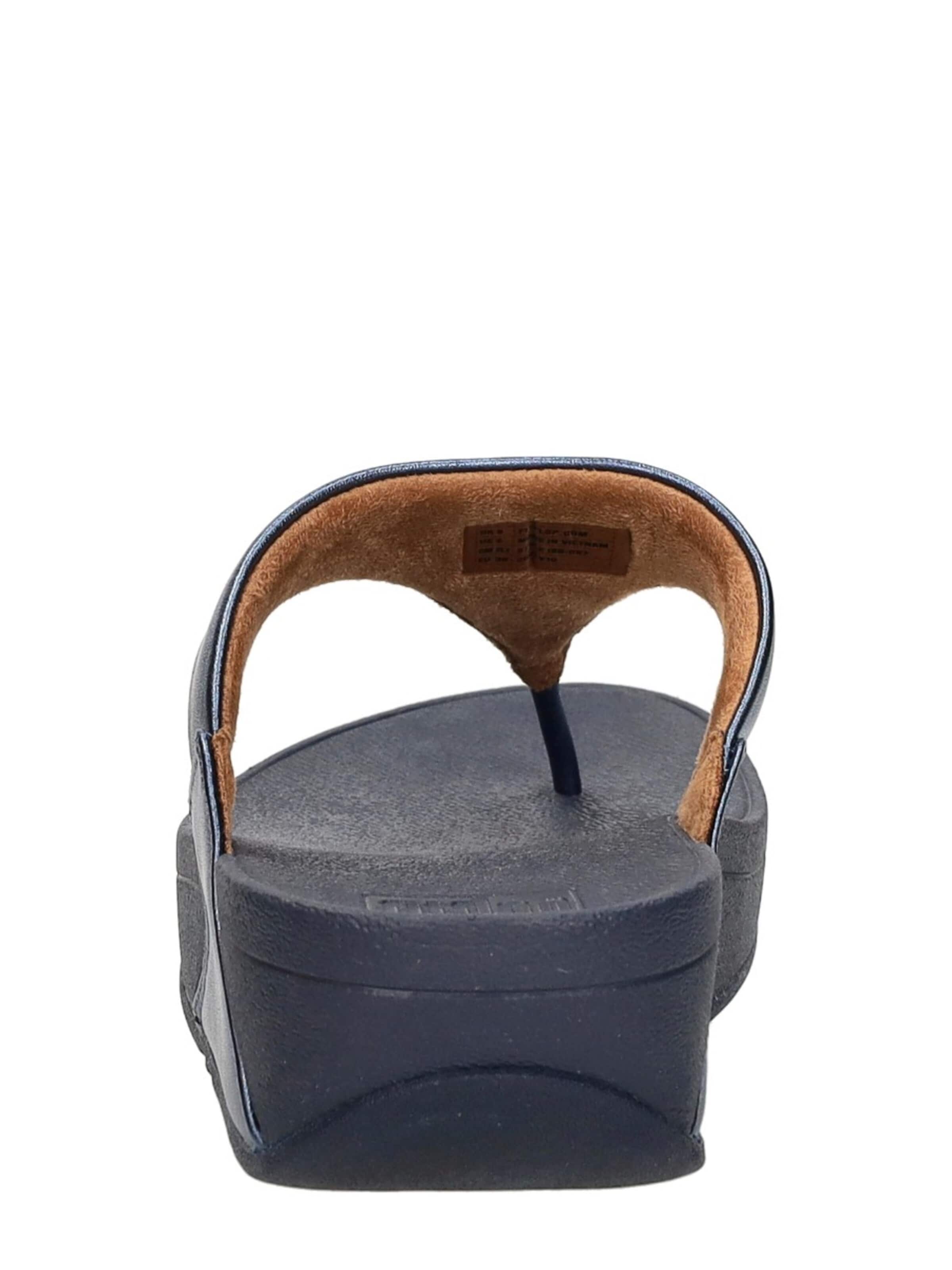 FitFlop Teenslipper 'Lulu Leather Toe-Post' in Blauw