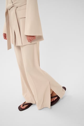 InWear Wide leg Trousers 'BRIEZIW' in Beige