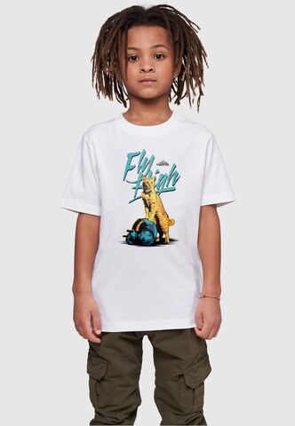 ABSOLUTE CULT Shirt 'Captain Marvel - Fly High' in Wit: voorkant