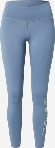 Reebok Skinny Spodnie sportowe w kolorze niebieski: przód