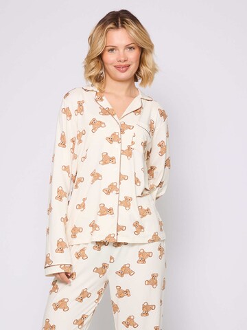 Loungeable Pyjama 'Teddy Bear' in Beige