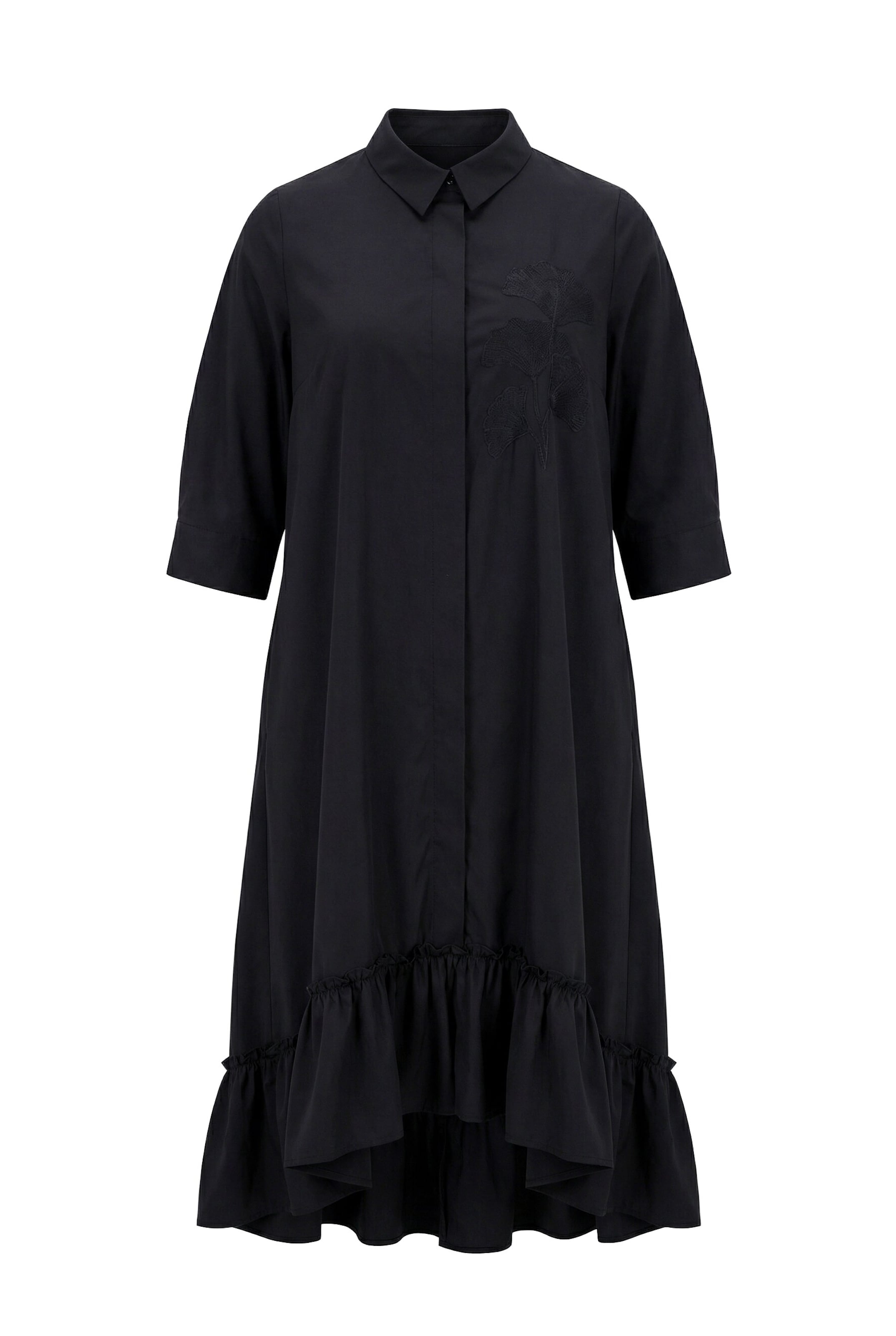 Ulla Popken Shirt dress in Black: front
