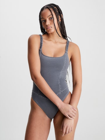 Calvin Klein Swimwear T-shirt Swimsuit in Grey: front