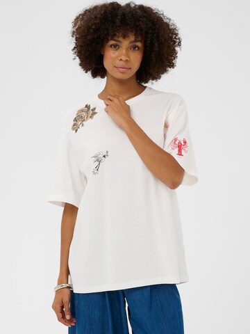 Maglietta 'CUbiara Alfie' di CULTURE in beige: frontale