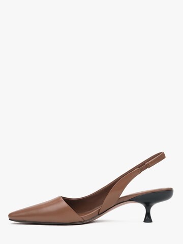Estro Slingpumps '203-24101-19' i brun